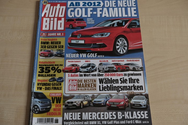Deckblatt Auto Bild (46/2011)